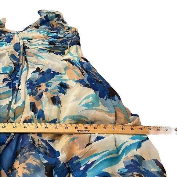 Michel Antoni Collection-VNeck-Pleated Cummerbund-V Back-Size 16W NWOT - Picture 13 of 14